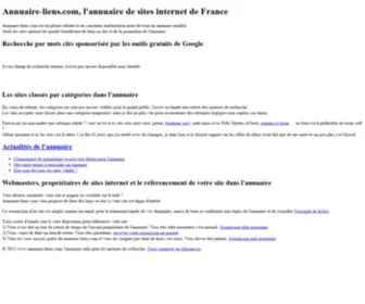Annuaire-Liens.com(Annuaire de france) Screenshot