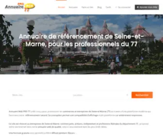 Annuaire-Web-Pro77.fr(Annuaire Web pour les PRO du 77 Seine) Screenshot