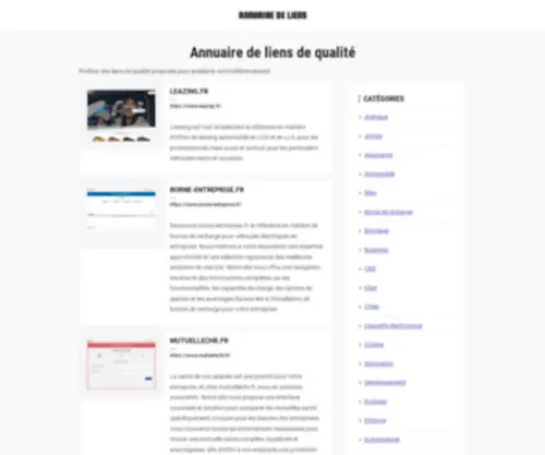 Annuairedeliens.fr(Annuaire de liens) Screenshot