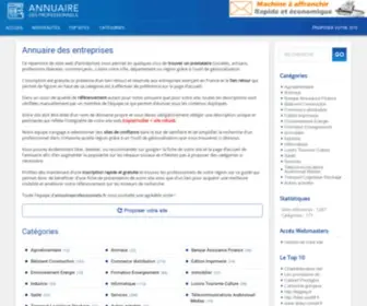 Annuaireprofessionnels.fr(Annuaire professionnel des entreprises) Screenshot