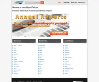 Annualreportowl.com(Free annual report downloads for leading companies) Screenshot