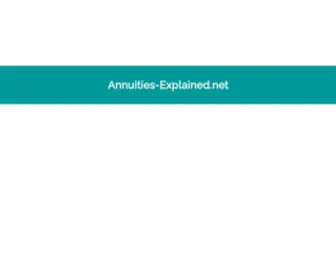 Annuities-Explained.net(Annuity) Screenshot