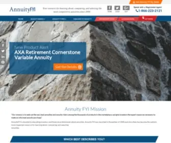 Annuityfyi.com(Compare the Best Fixed and Variable Annuities) Screenshot