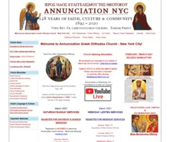 Annunciation-NYC.org(Annunciation Greek Orthodox Church) Screenshot