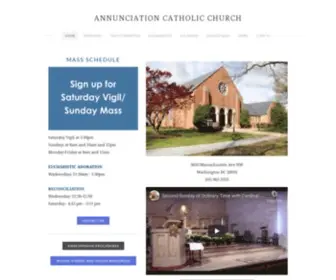 Annunciationdc.org(Annunciation Catholic Church) Screenshot