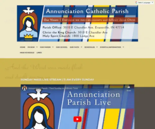 Annunciationevv.org(Annunciation catholic parish) Screenshot