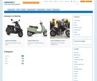 Annunciii.it(Sito di annunci on line gratuito dedicato a chi vuole vendere comprare scambiare inc) Screenshot