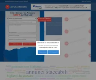 Annuncistaccabili.it(Bigliettini da staccare annunci staccabili) Screenshot