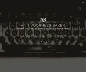 AnnvBaker.com(I do a lot of ghostwriting) Screenshot