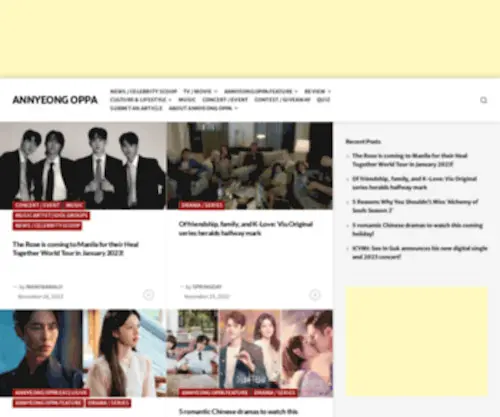 Annyeongoppa.com(Annyeong Oppa) Screenshot