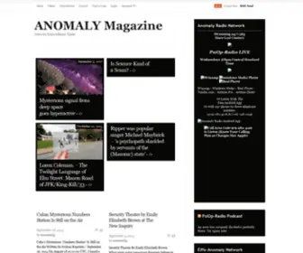 Anomalymagazine.com(Elfis Anomaly Network Member Site) Screenshot