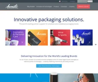 Anomatic.com(Innovative anodized aluminum packaging for the world's top brands) Screenshot