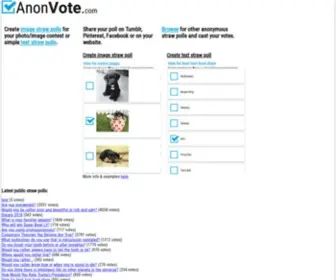 Anonvote.com(Create free image straw polls) Screenshot