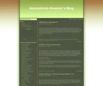 Anonymous-Scanner.net(Anonymous Scanner's Blog) Screenshot