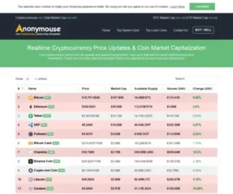 Anonymouse.me(Cryptocurrency Market Cap) Screenshot
