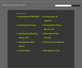 Anonymouslist.net(Web Proxy List) Screenshot