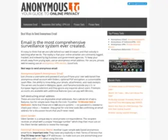 Anonymous.to(Anonymous email) Screenshot