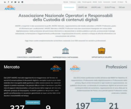 Anorc.eu(Associazione Nazionale Operatori e Responsabili della Custodia di contenuti digitali) Screenshot