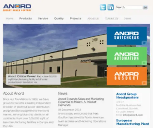 Anord.ie(Anord Control Systems Ltd) Screenshot