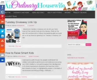 Anordinaryhousewife.com(A blog covering family) Screenshot