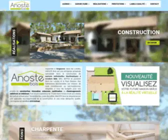 Anoste-Bois.com(Construction de maisons en bois BBC dans les Landes) Screenshot