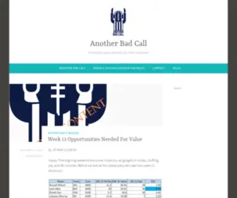 Anotherbadcall.com(Podcasting about football and other nonsense) Screenshot