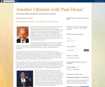 Anotheropinionblog.com(Another Opinion with Paul Hosse') Screenshot