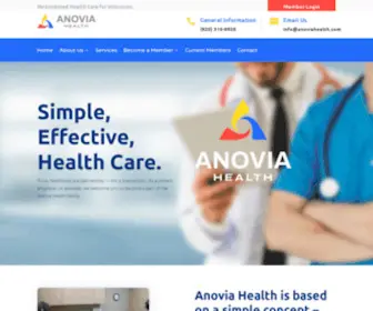 Anoviahealth.com(Personalized Health Care for Wisconsin) Screenshot