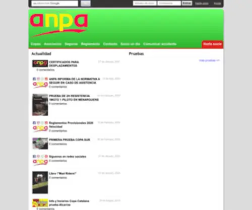 Anpa.com.es(Asociación Nacional de Pilotos Aficionados) Screenshot
