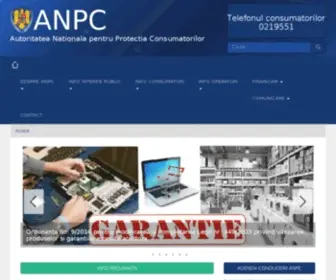 ANPC.gov.ro(Autoritatea pentru protectia consumatorului) Screenshot