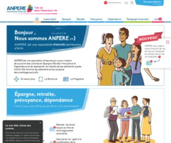 Anpere.fr(Association Nationale pour la Prévoyance) Screenshot