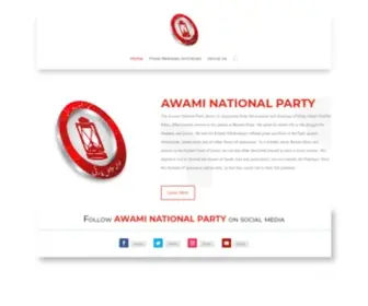 ANP.org.pk(Awami National Party) Screenshot