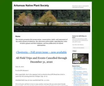 ANPS.org(Arkansas Native Plant Society) Screenshot