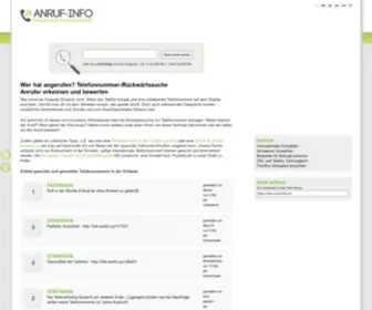 Anruf-Info.ch(Schweizer Anruf) Screenshot