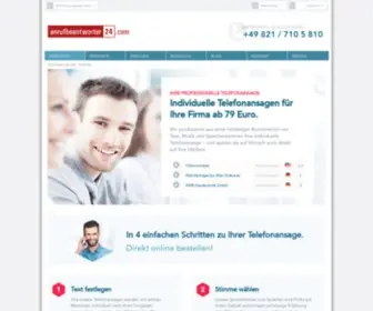 Anrufbeantworter24.com(Professionelle Telefonansagen kaufen ☎️ Rundum Service) Screenshot