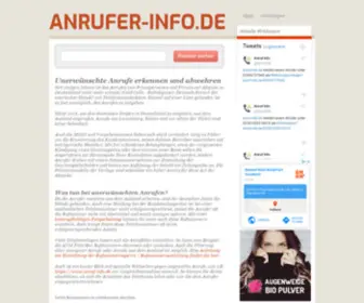Anrufer-Info.de(Telefonnummer aus Abbau Ader) Screenshot