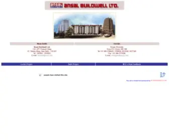 Ansalgroup.com(Ansal Buildwell Ltd) Screenshot