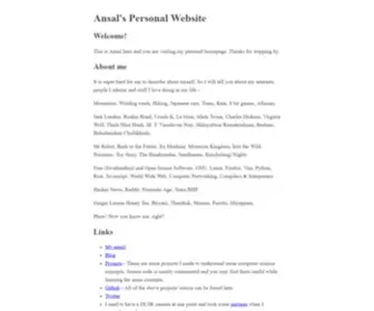 Ansals.me(Ansal's Personal Website) Screenshot