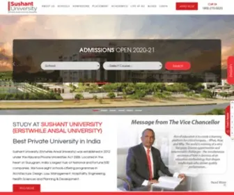 Ansaluniversity.edu.in(Sushant University) Screenshot