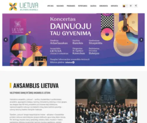 Ansamblis-Lietuva.lt(Valstybinis dainų ir šokių ansamblis „Lietuva“) Screenshot