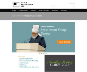 Ansarusa.org(Majlis Ansarullah USA) Screenshot