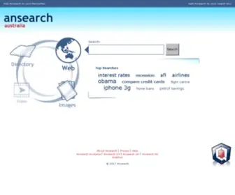 Ansearch.com.au(Search the most popular Australian and World websites) Screenshot