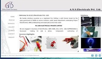 Ansepl.co.in(A.N.S.Electricals Pvt) Screenshot