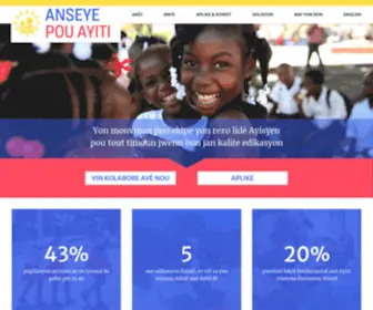 Anseyepouayiti.org(ANSEYE POU AYITI  rekrite & ekipe yon rezo sitwayen) Screenshot