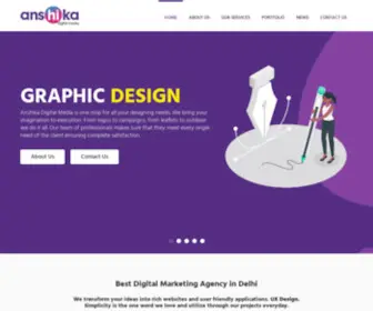 Anshikadigitalmedia.tech(Graphic design companies in South Delhi) Screenshot