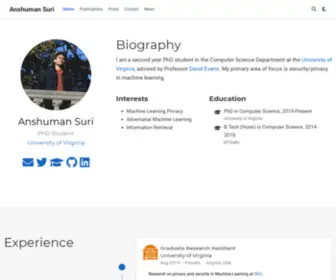 Anshumansuri.me(Anshuman Suri) Screenshot