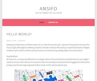 Ansifo.com(Digital marketing solution) Screenshot
