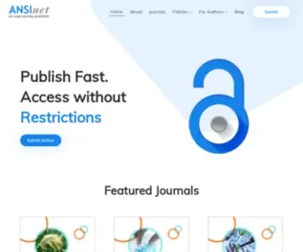 Ansinet.com(Asian Network for Scientific Information) Screenshot