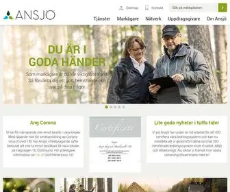 Ansjo.se(Tjänster för mark) Screenshot