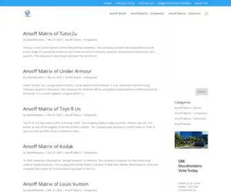 Ansoffs.com(Ansoff Matrix) Screenshot